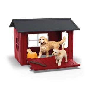 Schleich 42722  Psí bouda se zlatým retrívrem